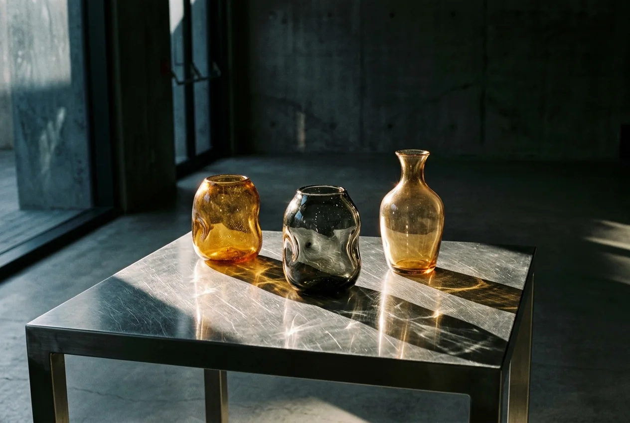 Fine-art crystal still life and reflections